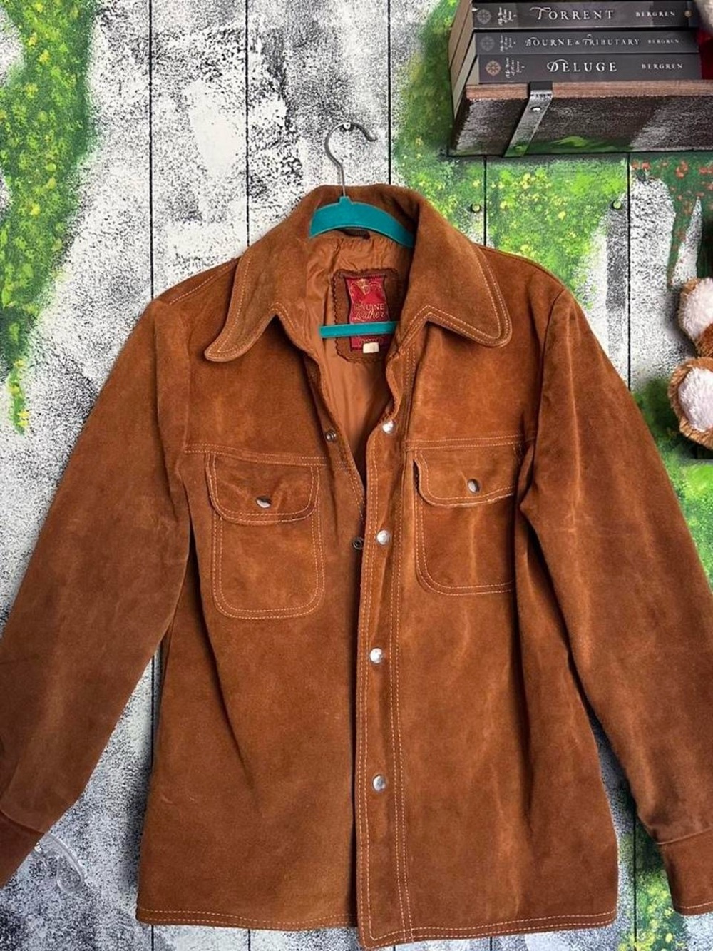 Vintage Suede Jacket in Rich Brown - Men’s Casual Coat